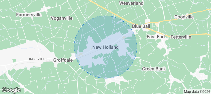 New Holland Airbnb map